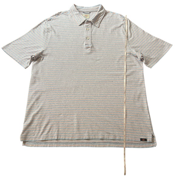 Faherty Multicolor Striped Polo Men’s Shirt Size XL - Picture 4 of 9